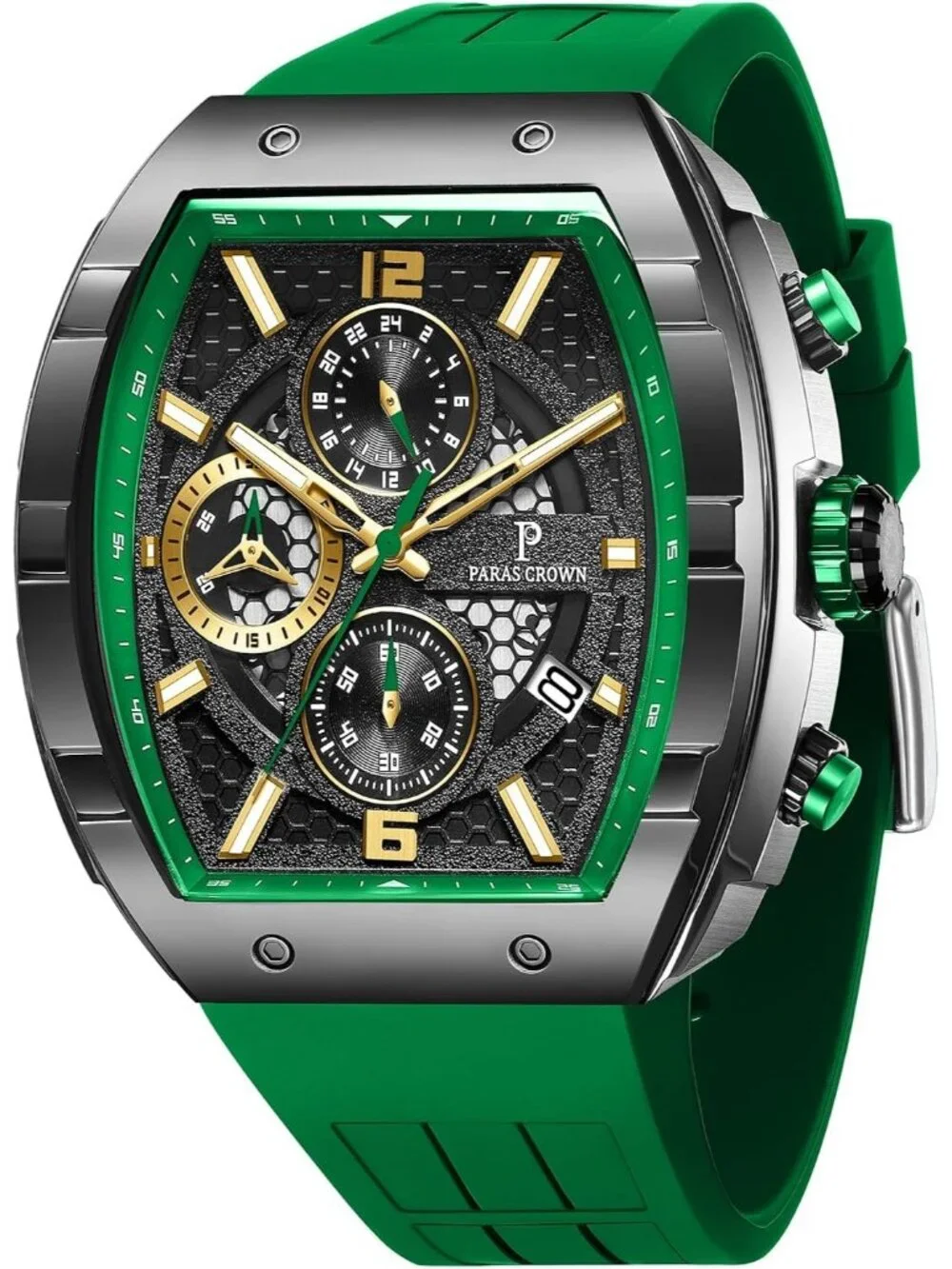 Men's Green Luxury Fashion Analog Waterproof Luminous Quartz Classic Wrist Watch
